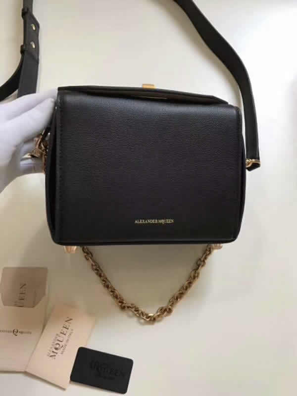 Replica New Fashion Cheap Black Alexander Mcqueen Box Handbags
